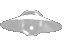 White Glass Hovering UFO