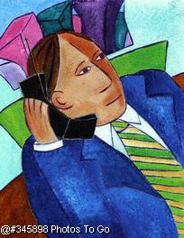 Businessman on cell phone