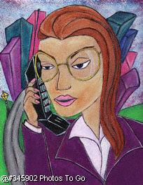 Businesswoman on cell phone