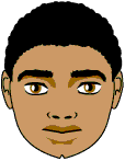 Dark-skinned male face